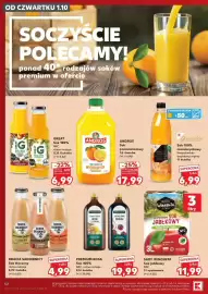 Kaufland gazetka tydzień 40 Strona 52: ANDROS Sok pomarańczowy €17,99, BRACIA SADOWNICY Sok tłoczony €4,99