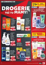 Kaufland gazetka tydzień 40 Strona 56: Nivea Men Żel do golenia €13,99, Lactacyd Emulsja lub Żel do higieny intymnej €11,99