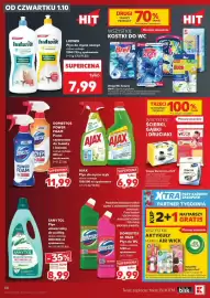 Kaufland gazetka tydzień 40 Strona 58: Ludwik Płyn do mycia naczyń €7,99, Ajax Płyn do mycia szyb €6,99