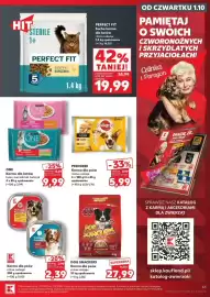 Kaufland gazetka tydzień 40 Strona 61: PERFECT FIT Sucha karma dla kotów €19,99, K-Classic Karma dla psów €2,39