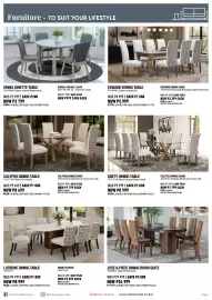 Home Corp catalogue Page 7: Furniture - TO SUIT YOUR LIFESTYLE EMMA DINETTE TABLE 10419906 (Marble Veneer/Rubberwood) WAS P2