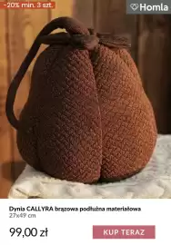 Homla gazetka tydzień 40 Strona 3: Dynia Callyra brązowa podłużna materiałowa 27x49 cm Homla €99,00