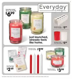 Kroger weekly ad Page 6: Everyday Living 10 Taper Candle €1,99, Everyday Living 3x4 Pillar Candle €3,99