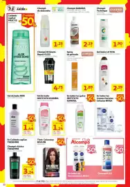 Folleto Alcampo Página 22: La Toja gel baño aceite de coco €2,39, Cosmia spray de peinado €1,89