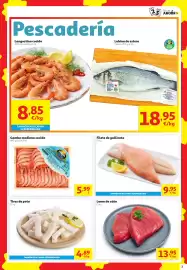 Folleto Alcampo Página 3: Huella gamba mediana cocida €5,99, Filete de gallineta €9,95
