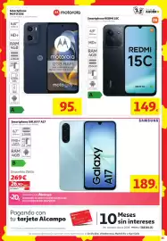 Folleto Alcampo Página 35: Motorola smartphone moto g05 €95,00, Redmi 15c €149,00