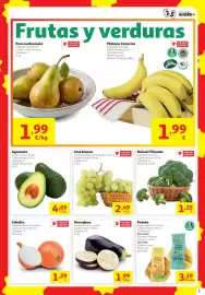 Folleto Alcampo Página 5: Uva blanca €2,49, Brócoli filmado €1,25