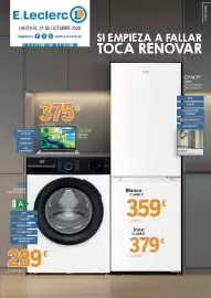 Catálogo E.Leclerc Página 1: Candy combi €359,00, Beko lavadora bm3wfsu38213 €289,00