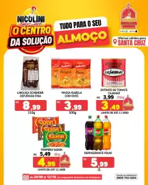 Catálogo Super Nicolini Página 1: Massa isabela com ovos €3,99, Linguiça schender defumada fina €8,99
