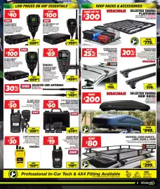 Autobarn catalogue Page 5: Selected Yakima Roof Boxes €949,00, Selected Yakima Platforms €775,00