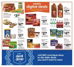 QFC weekly ad week 40 Page 2: Kroger apple cider €2,99, Oscar Mayer Deli Fresh Lunch Meat €3,49