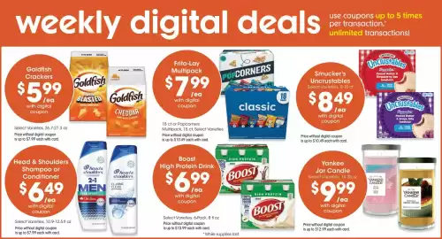 QFC weekly ad week 40 Page 3: Frito-Lay Multipack €7,99, Smucker's Uncrustables €8,49