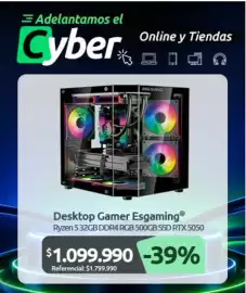 Catálogo PC Factory Página 2: Desktop gamer esgaming €1.099.990,00