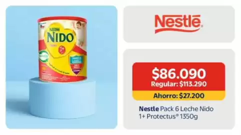 Catálogo Lider Página 12: Nestlé - pack 6 leche nido 1+protectus €86.090,00