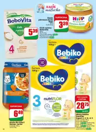Dino gazetka tydzień 40 Strona 10: Mleko Bebiko Nutriflor Expert 3r €28,75, Kleik ryżowy BoboVita €5,39