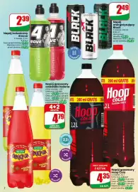 Dino gazetka tydzień 40 Strona 2: Napój energetyzujący Black Classic €2,49, Napój gazowany Hoop Cola Zero Sugar €4,35