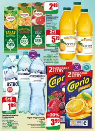 Dino gazetka tydzień 40 Strona 3: Sok pomarańczowy Wosana €3,86, Napój niegazowany Caprio jabłko €3,99