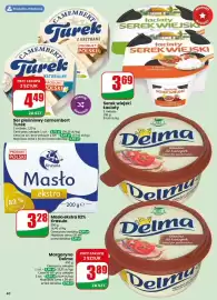 Dino gazetka tydzień 40 Strona 40: Masło ekstra Krasula 82% €3,28, Ser pleśniowy camembert z grzybami Turek €4,49