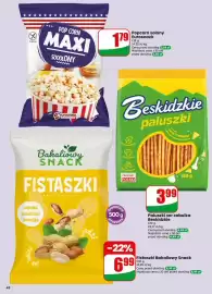 Dino gazetka tydzień 40 Strona 48: Fistaszki Bakaliowy Snack €6,99, Popcorn solony Eurosnack €1,79