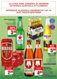 Dino gazetka tydzień 40 Strona 50: Piwo Warka €2,29, Piwo Heineken Silver €3,19