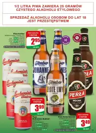 Dino gazetka tydzień 40 Strona 51: Piwo Budweiser Budvar €3,99, Piwo Amber Złote Lwy €2,95