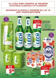 Dino gazetka tydzień 40 Strona 53: Piwo Lech smakowy €3,24, Piwo bezalkoholowe Lech limonka mięta €2,99