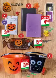 Dino gazetka tydzień 40 Strona 65: Balon foliowy dynia €3,49, Wiaderko Halloween €3,99