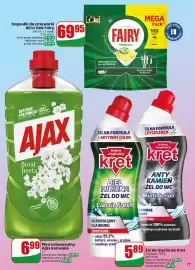 Dino gazetka tydzień 40 Strona 77: Kapsułki do zmywarki All in One Fairy €69,95, Płyn uniwersalny Ajax konwalie €6,99