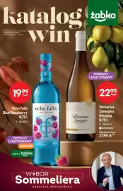 Żabka gazetka Strona 1: Wino białe Winiarnia Zamojska Gruszka półsłodkie €22,99, Wino białe Echo Falls Blue Raspberry €19,99
