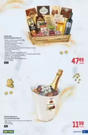 Metro Flugblatt Seite 19: Geschenkkorb Camelot €47,49, Witors Gran Gala Collection Pralinen €11,99