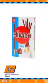 Action leták týden 40 Strana 6: Za kus 3590 478.67/kg 39.9 Kč LU glico MIKADO Tyčinky Mikado LU 75 gramů ACTION CHOCOLAT