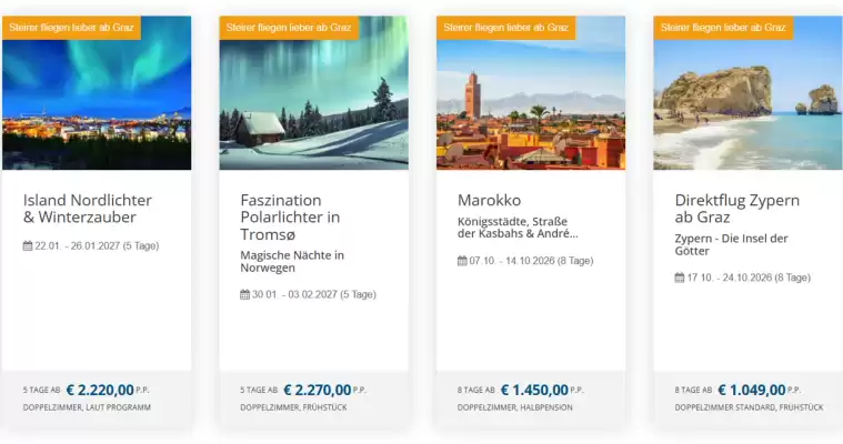 Gruber Reisen Flugblatt (gültig bis 5-10)