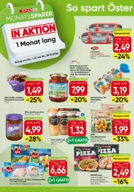 Spar Flugblatt woche 40 Seite 14: Österreichischer Bio-Wald- & Blütenhonig €7,99, Emmi Caffè Latte €1,32