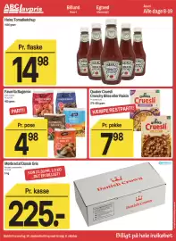 ABC Lavpris tilbudsavis uge 40 Side 1: Favorita Bagemix €4,98, Mørbrad af Dansk Gris €225,00