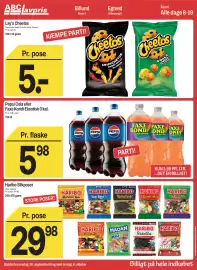ABC Lavpris tilbudsavis uge 40 Side 2: Haribo Slikposer €29,98, Lay's Cheetos €5,00