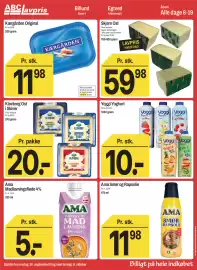 ABC Lavpris tilbudsavis uge 40 Side 5: Klovborg Ost i Skiver €20,00, Kærgården Original €11,98