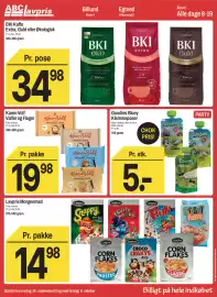 ABC Lavpris tilbudsavis uge 40 Side 9: BKI Kaffe (Extra, Guld eller Økologisk) €34,98, Goodies Bluey - Klemmeposer €5,00