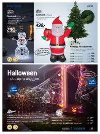 Thansen tilbudsavis Side 33: Snemand 90 cm €299,00, Kunstigt luksusjuletræ €199,00