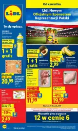 Lidl gazetka Strona 1: Jajka kurze Polskie świeże ściółkowe wielkość M Złota Nioska €20,99