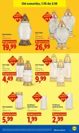 Lidl gazetka Strona 101: Znicz Katedra €19,99, Parafinowy wkład do znicza €1,99
