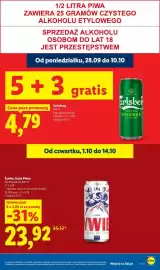 Lidl gazetka Strona 21: Piwo Carlsberg €4,79, Piwo Żywiec 8-pak €23,92