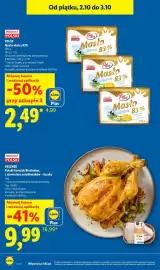 Lidl gazetka Strona 8: Polski kurczak Biesiadny z chowu bez antybiotyków tuszka Rzeźnik €9,99, Masło ekstra Pilos 83% €2,49
