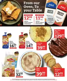 Oxford Freshmarket catalogue Page 12: Albany Wraps Brown or White €32,99, Albany Superior White Bread €16,99