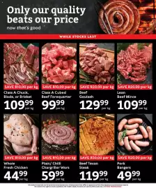 Oxford Freshmarket catalogue Page 2: Class A Cubed Beef Forequarter €99,99, Beef Texan Steak €119,99