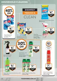 Foodworks catalogue week 40 Page 30: Pine O Cleen Antibacterial Disinfectant €5,60, Windex Surface & Glass Wipes €4,80