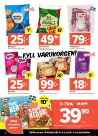 Coop Extra reklamblad vecka 41 Sida 2: Potatisbullar €25,00, Riven mozzarella €49,90