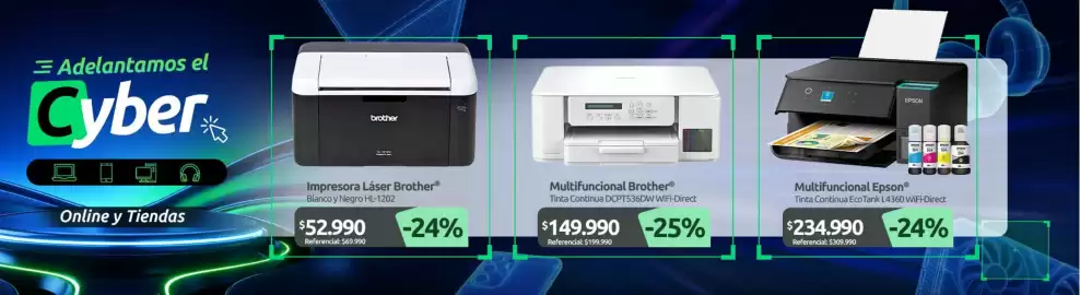 Catálogo PC Factory Página 3: Multifuncional ecotank €234.990,00, Brother - multifuncional €149.990,00
