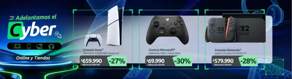 Catálogo PC Factory Página 7: Consola €579.990,00, Microsoft - control €69.990,00