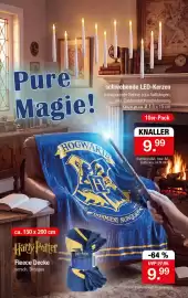 Zimmermann Prospekt woche 41 Seite 3: Harry Potter Fleece Decke €9,99, Schwebende LED-Kerzen €9,99