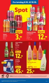 Lidl tilbudsavis uge 41 Side 37: Hugo rosé eller spritz €25,00, Smirnoff/Bacardi Ice eller Breezer €12,00